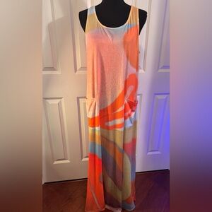 Colorful Maxi Dress with Pockets